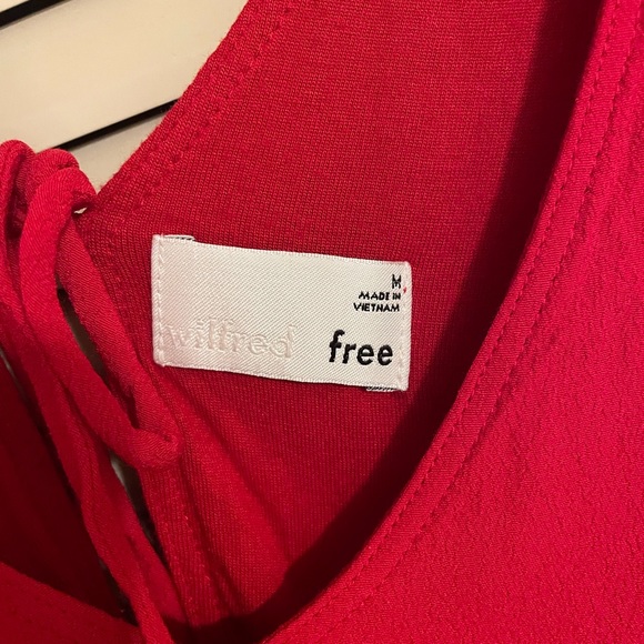 Aritzia Wilfred Tempest Red Medium Top - Picture 5 of 5